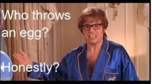 saffrons rule egg at car