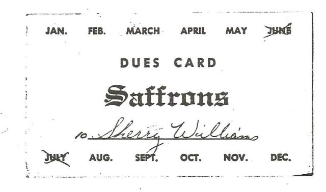 Saffrons Rule card