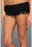 saffrons rule black fringe bikini