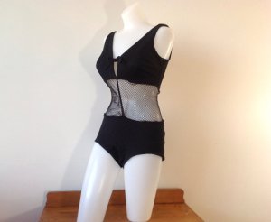 saffrons rule black mesh bathing suit